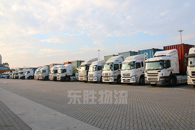 深圳東勝物流的港珠澳大橋運輸車隊