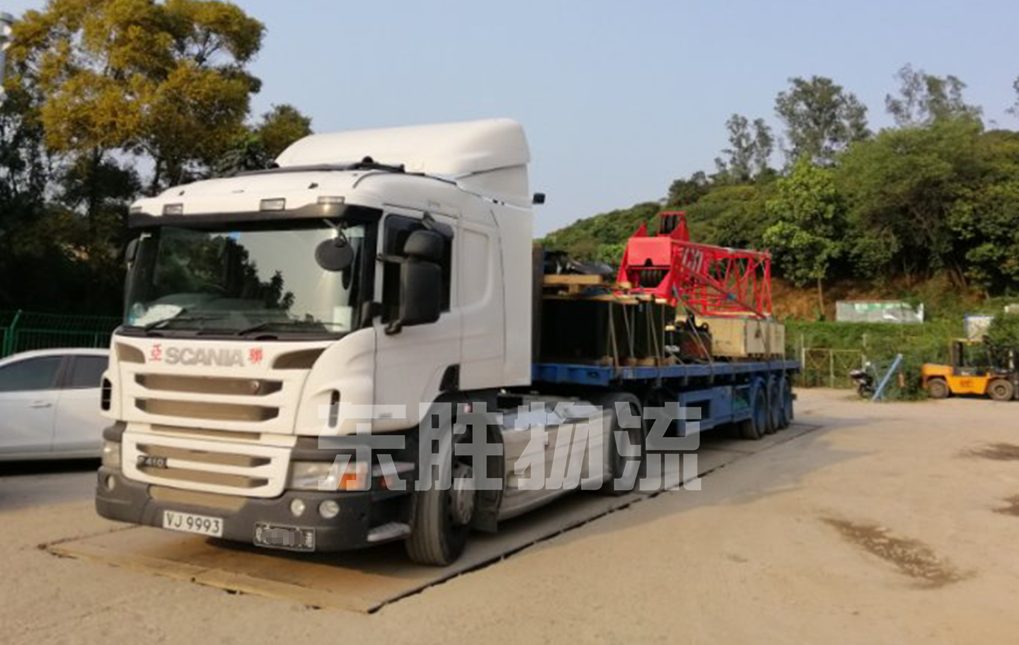 臺(tái)州到香港物流專線，臺(tái)州到香港貨運(yùn)公司，3天到達(dá)！深圳東勝物流中港平板車運(yùn)輸圖